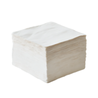 A stack of white paper towels on a transparent background png