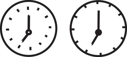 Past time line icon . icon set in black. time and clock thin line style icon design, vector