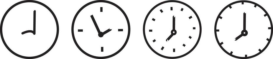 Clock arrow vactor icon. Time and Clock icons in thin line style.Time icon . watch icon symbol background vector