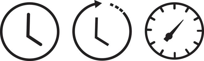 Time, address, and date icon in flat style. Appointment icon set, Clock, calendar, location. background. vector