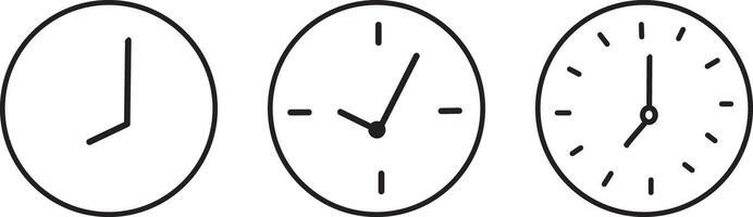 Time and Clock icons . quick time icon set. Flat sign style illustration, vector