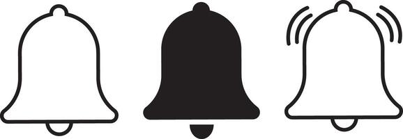 vactor Icons set, notification bells. Bell reminder notification icon collection. illustration. vector