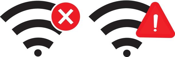no internet connection icon set. Wireless symbol collection. no wifi sign on white background symbol design. Remote internet access collection vector