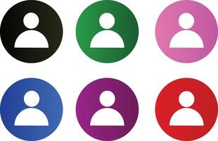 user icon vactor. user account ui web button. Profile and people silhouette collection. vector