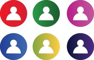 Profile user icon set. user account ui web button. Profile and people silhouette collection. vector