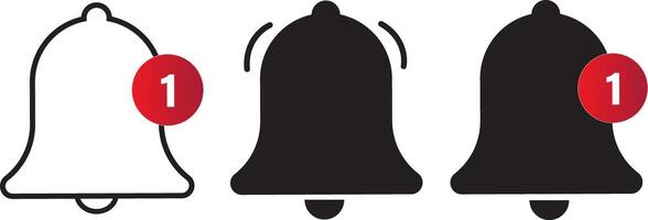 New notification, reminder. Bell reminder notification icon collection. illustration. vector