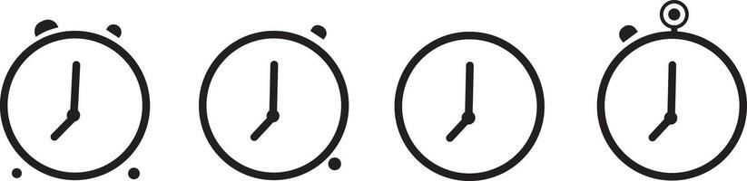 icon set clock, time. Stopwatch icon symbol. background, vector