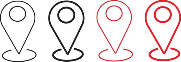 Prinlocation icon set. Pin location icon backgroundst vector