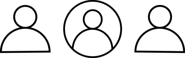 PriSet user avatar icon, button, profile symbol, illustrationnt vector