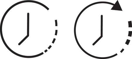 PrinBlack time icon. Perfect for web and app interfaces, presentations, hour sign or symbolt vector