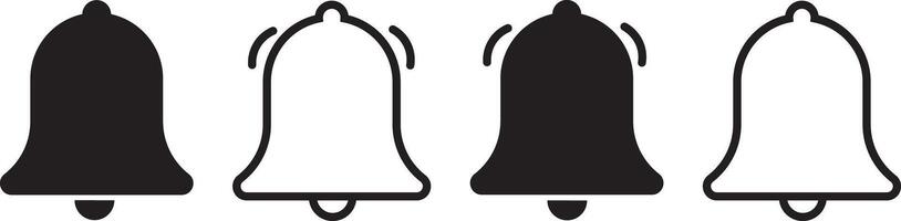 vactor Notification bell icon set. ringing bell and notification number sign illustration. vector