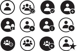 User icon vactor set. Person profile avatar set. profile social media profile photo symbol sign . vector