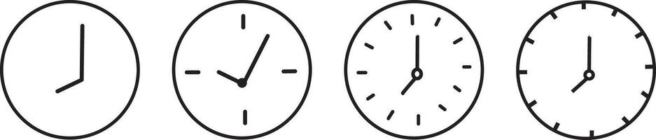 Clock with an arrow circle. Time and Clock icons in thin line style.Time icon . watch icon symbol. vector