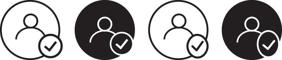 User profile login or access authentication icon illustration. Group of people or group of users, vector