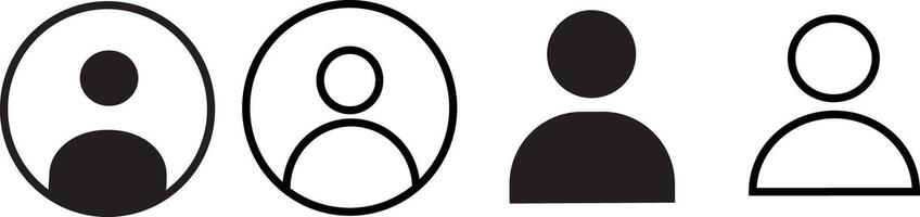 Simple user icons in trendy line style. users accept vactor icons. Black isolated on white background symbols vector