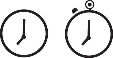 time Address Icon Set, Isolated Icons,Editable Line and Flat Web Icons. illustration. vector