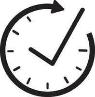 Clock icon . Hours, minutes and seconds concept. time icons set isolated on white background vector