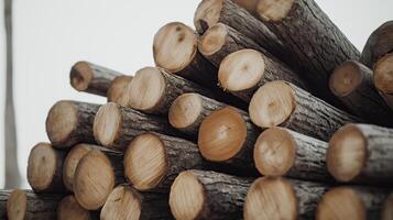 A pile of logs sitting on top of each other photo