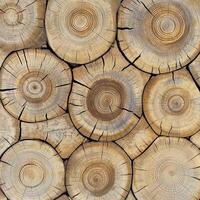A close up of a tree stump with rings photo