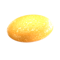 uma amarelo ovo com uma padronizar em isto png