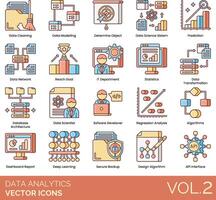 Data analytics icons set, vol 2 vector