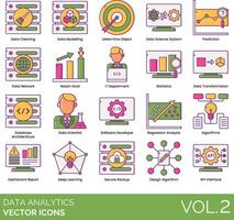 Data analytics icons set, vol 2 vector