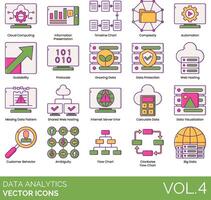 Data analytics icons set, vol 4 vector