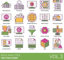Data analytics icons set, vol 3 vector