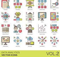 Data analytics icons set, vol 2 vector