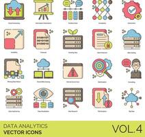 Data analytics icons set, vol 4 vector