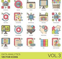 Data analytics icons set, vol 3 vector
