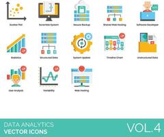 Data analytics icons, vol 4 vector