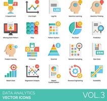 Data analytics icons set, vol 3 vector