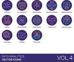 Data analytics icons set, vol 4 vector
