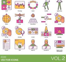 Edm icons set, vol 2 vector
