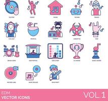 Edm icons set, volume 1 vector