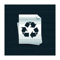 Recycle Paper Icon Eco Friendly Design for Websites and Print vector