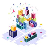 Cozy Isometric Houses for Game Environments vector