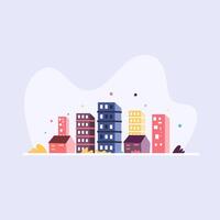 Urban Cityscape With Abstract Background Design vector