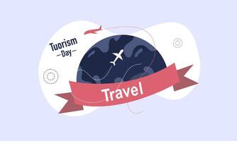 Travel Banner For World Tourism Day Design vector