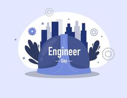 concept, art, engineer, day, social, media, design, blueprint, innovation, profession, tool, gears, system, technology, mechanical, drawing, helmet, factory, career, plan vector