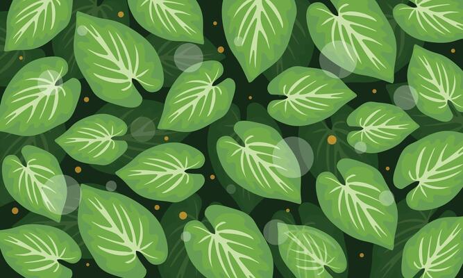 Fresh Green Leaves Pattern