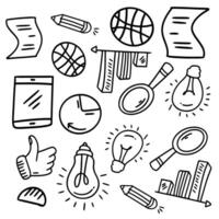 Startup Office Items Including Envelopes and Pencils vector