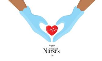 Hands holding heart with text for nurses appreciation vector
