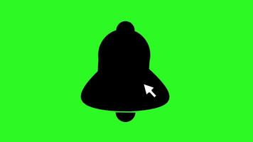 Notification Bell Icon Animation Click Alert Green UI Symbol video