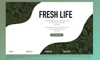 Modern Leaf Landing Page for Eco Projects vector