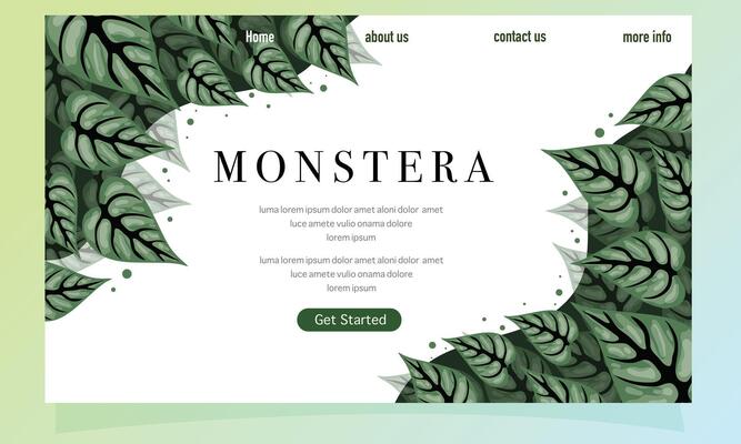 Nature Landing Page with Botanical Style