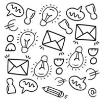 Email, Lightbulb, and Tools in Startup Icons vector