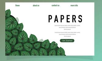Landing Page with Vibrant Green Nature Theme vector