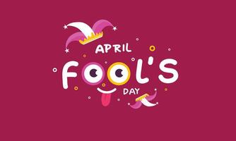 Red Typography April fools vector